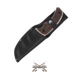 27103 couteau droit depecer manches imitation corne dans housse face 2